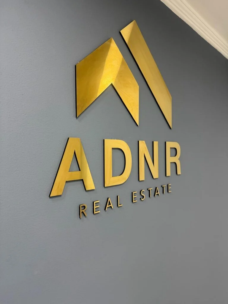 ADNR Real Estate — 3D Reception Sign